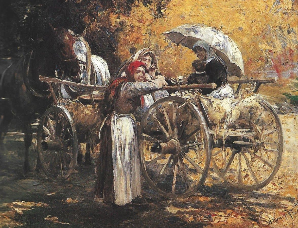 Jesienią, po 1900; 45 x 58,5 cm; Zbiory prywatne