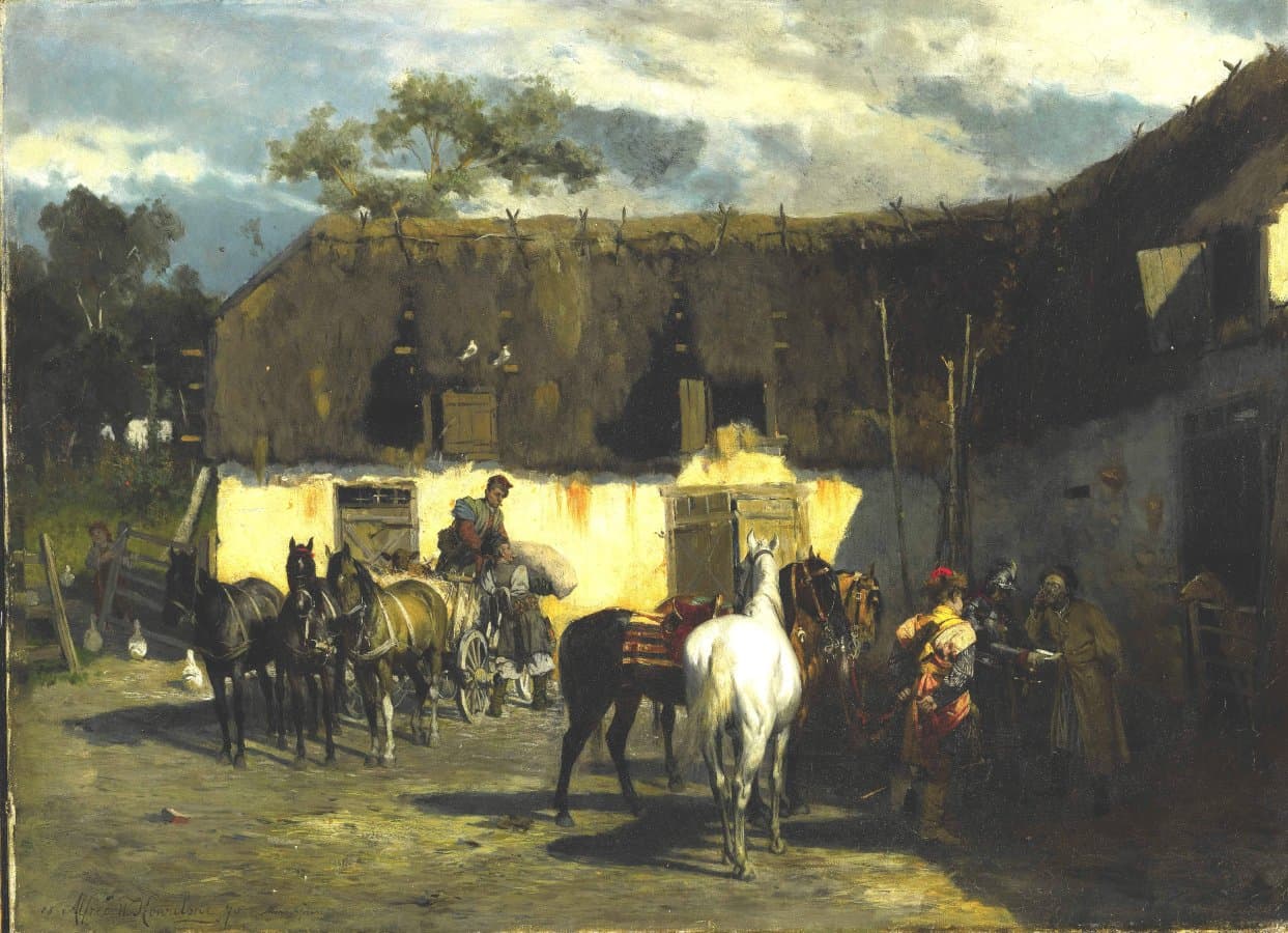 Rekwizycja, 1875, olej, płótno, 55 x 77,5 cm, kolekcja prywatna